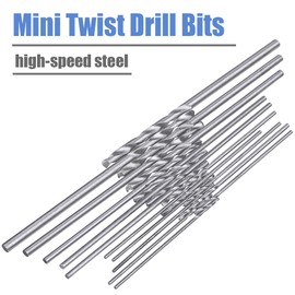 Mesee 20 Pieces HSS Mini Micro Drill Bit Set, 0.3-1.6mm Shank Twist Drill Bits Precision Drill DIY Kit Rotary Hand Tools Accessory