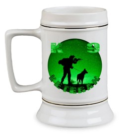 Stay Frosty Enterprises K9 Knight Vision Veteran 28 oz Ceramic Beer Drinking Stein