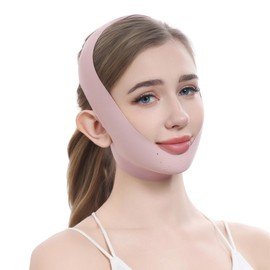 Small Face Belt, Calf Belt, Face Band, Face Line Supporter, Lift Up Mask, Small Face Correction, Smoothing Line Care, Face Slimming Goods, Charm Lift, Adjustable, Breathable, Unisex (Single Layer
