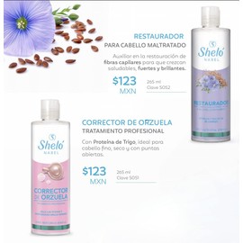 Restaurador y Corrector de orzuela Sheló NABEL | Tratamiento capilar para cabello maltratado y reseco