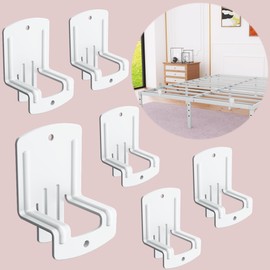 BetLight Unique Anti-Slip Mattress Gaskets, 6 Pieces, White Metal, Secure Mattress in Place Bracket