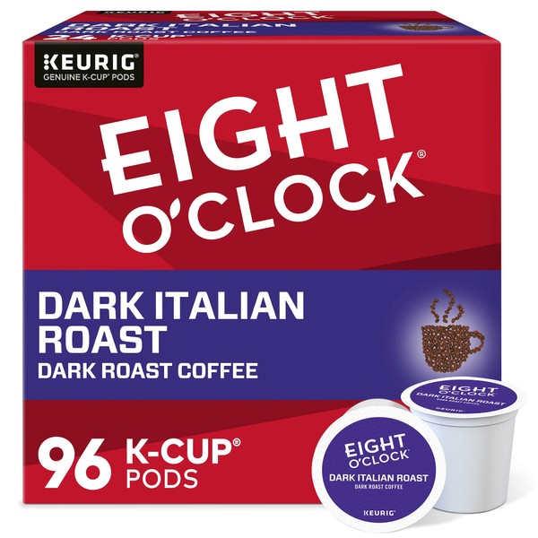 Eight O’Clock Coffee Dark Italian Espresso Single-Serve Keurig K-Cup Pods,