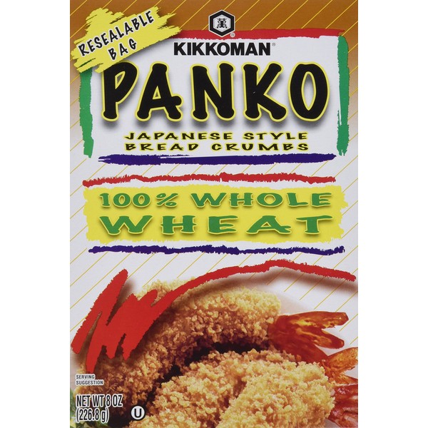 Kikkoman Panko Japanese Style Bread Crumbs Whole Wheat (Pack of 4)