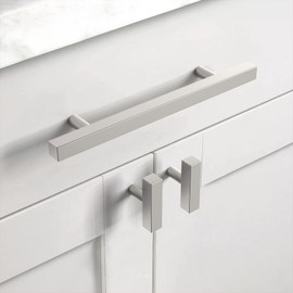 Astrée 10 Pack 128mm Brushed Satin Nickel Kitchen Handles Stainless Steel Kitchen Cupboard Handles Cabinet Handles Cupboard Door Handles Drawer Handles Wardrobe Handles