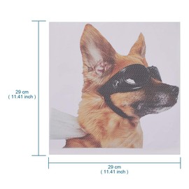 Glasses Dog Car Side Window Decal Vinyl Sticker Perforated Funny Car Window Decal Left and Right Side Window Cling, 11.42'' x 11.42''