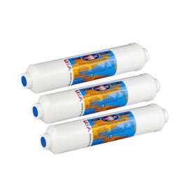 IPW Industries Inc-Omnipure - (CL10ROT33-B) - 10" x 2" T40 GAC Acid Washed Coconut Inline Filter 1/4" NPT 3 Pack
