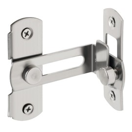 Alise SUS304 Stainless Steel Flip Latch Right Angle Gate Latches Bar Latch for Window Moving Sliding Barn Bathroom Doors,Brushed Nickel