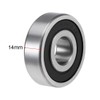 sourcing map Grooved Ball Bearing 6303-2RS Z2 Double Shielded Carbon