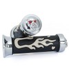 Szmsmy Skull Bike Grip 1.0 inch (25 mm) Plated Left