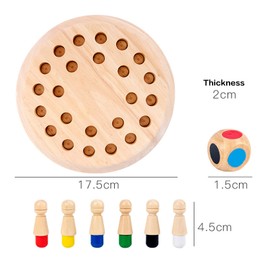 ZUNIPLEX Chess Memory Game,Board Games Wooden Toys,Learning & Education Toys,Colorful Memory Chess Matching Sticks, Montessori Toys, Parent-Child Interaction Games for Adults & Kids