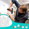 100 PCS Hinge Expansion Dowels with Screws, Hinge Dowel Inserts