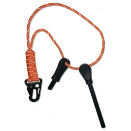 Oqard Reflective Paracord Fire Starter with Clip Hook - Orange