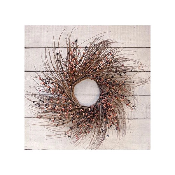 Floral Primitive Mix Pip Berries & Twig 16" Wreath