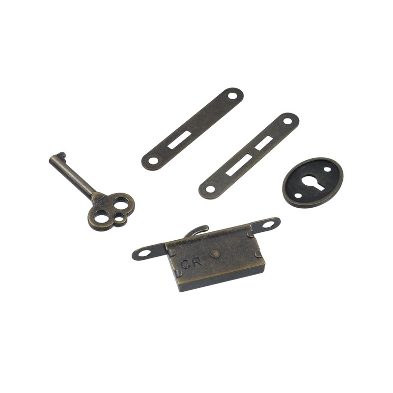 T Tulead Skeleton Key Lock Set Iron Cabinet Lock with