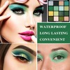 16 Colors Green Eyeshadow Palette,Shimmer Matte Eye Shadow Palette Long