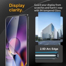 Nixinioo 3 Pack Tempered Glass Screen Protector for Motorola Moto G Stylus 5G 2024/2025, Anti-Fingerprint, 9H Hardness, Scratch Resistant, Easy to install, Bubble Free