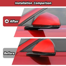 JeCar Carbon Fiber Side Mirror Base Trim Cover Accessories for Ford Mustang 2015-2023