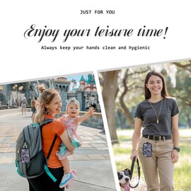 Mcapirivo Magic Goth Hand Sanitizer Spray Case, Hand Sanitizer Holder Zippered Pouch, Cute Fashion Accessory with Snap Hook for Glow Mist and Power Mist 1FL OZ