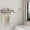 YheenLf Wooden, Space Saver Wall Mounted Garment Rack, Heavy Duty