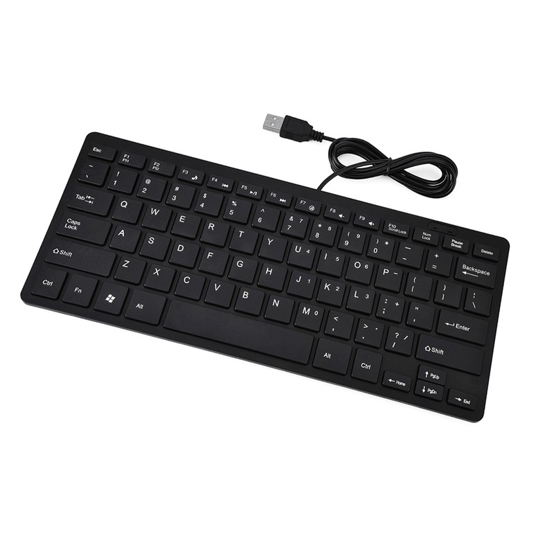 78 Keys Ultra Thin Mini USB Wired Keyboard for Desktop