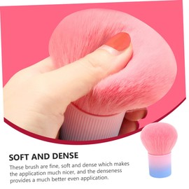 WOONEKY Face Makeup Brush Soft Dense Synthetic Fiber Powder Brush Unique Mushroom Shape Comfort-grip Handle Even Application for Professional or Home