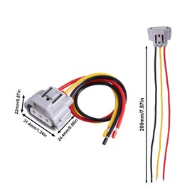 4pcs 3 Pin Light Pigtail, Professional Front Light 3 Pin Pigtail Wire Compatible with 90075-60060 & 90980-11020 Fit for TMC Various Vehicle Models