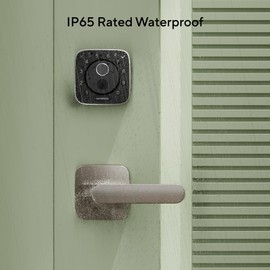 ULTRALOQ Passage Lever Door Handle, Reversible Handle No Lock for Interior or Exterior Door, Closet, Hallway, Adjustable Latch Backset, IP65 Waterproof, Satin Nickel, Zinc Alloy