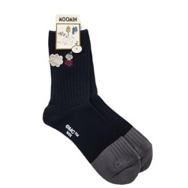 Moomin Women's Large Crew Socks, Black