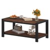 BON AUGURE Coffee Table for Living Room, Industrial Wood and