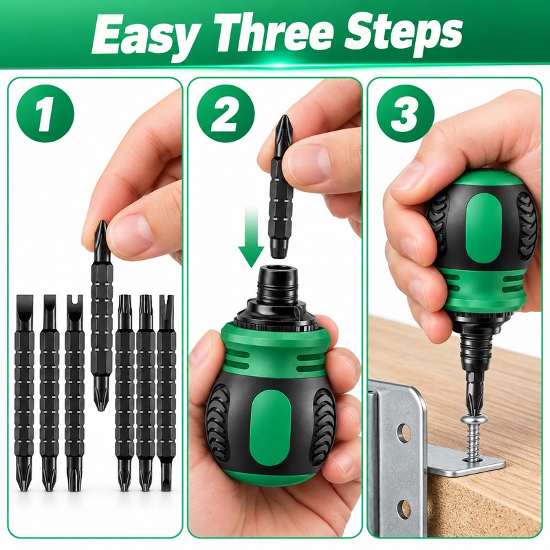 Mini Ratchet Screwdriver Set – Multifunctional Portable Precision Screwdriver with