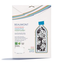 Beaumont Old Dog Musical Polishing & Cleaning Patterned Instruments Trumpet Clarinet Sax Flute Recycled Microfibre Cleaning Cloth Brass Silver 40 x 30 cm (BFC4030-OD)