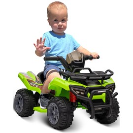 Hikiddo Kids 4 Wheeler ATV, 6V Ride on Toy for Toddlers Boys & Girls, Forward & Reverse - Green