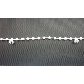 White Bottom Chain for 89mm/3.5" Vertical Blinds -100 clips (11 balls between the clips)
