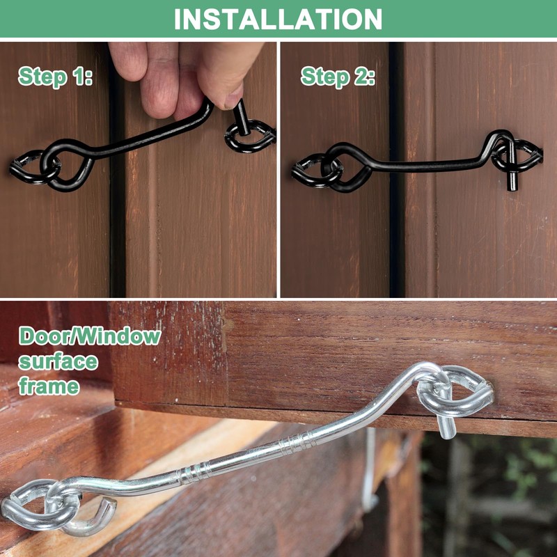 M METERXITY 5-Pack Hook and Eye Latch for Door 3