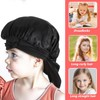 Lnngub 2 Packs Long Hair Bonnet for Sleeping, Silk Bonnet