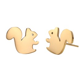 KKJOY Stainless Steel Animal Stud Earrings Wedding Bridal Shower Cat Jewelry for Women Teen Girls, Stainless Steel