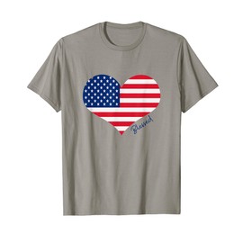 Cute American Flag Heart Blessed Shirt, Tote, Pillow T-Shirt
