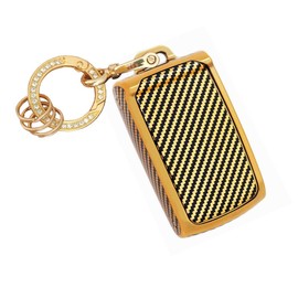 Rilnaewn Carbon Fiber Texture TPU for Toyota Key Fob Cover Fit for 2+1 Button for Toyota Prius 2004-2009 (P)