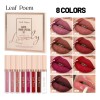 Set De 8 Labiales Mate De Larga Duración Pintalabio Regalo