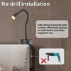 Black Headboard Reading Light, No Drilling Wall Mounted Reading Lights