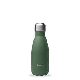 Qwetch - Originals Stainless Steel Insulated Flask 260 ml Khaki - Thermos Flask 24 Hours Cold & 12 Hours Hot - Leak-Proof, BPA-Free, Reusable - Perfect for Sports, Travel, Office & Hiking
