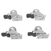 4Pcs Small Caster Wheels 1in Diameter Steel Rubber Rotating Locking