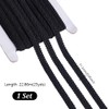 AHANDMAKER 25 Yards Black Braid Lace Trim Polyester Woven Fabric