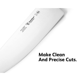 Humbee Cuisine Pro 10-Inch Chef Knife – NSF Certified High Carbon Stainless Steel Blade – Extra-Wide Razor-Sharp Edge – Ergonomic Non-Slip Handle – Dishwasher Safe