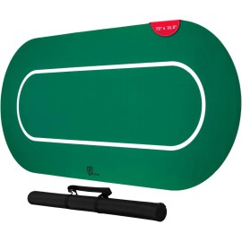 Feltectors Non-Slip Poker Table Mat for Betting and Texas Hold'em 73x31.5" Green