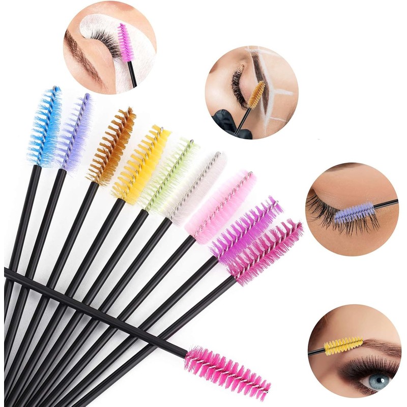 BTYMS 500 Piezas Varitas de Mascara Desechables Cepillo de Pestañas