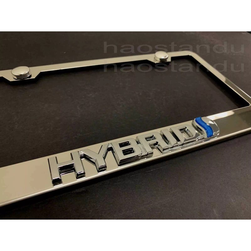 License Plate Frame Shop 1x "HYBRID" ForToyota 3D Emblem STAINLESS