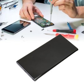 Yunseity para Note 10 Reemplazo de Pantalla OLED, Pantalla Táctil Digitalizador con Herramienta de Reparación de Marco, Piezas de Repuesto de Teléfono Móvil para Note 10 Plus, Negro