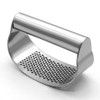 SUPARO Garlic Press Rocker Stainless Steel, Fruit Crusher with Comfortable Handle Porous Surface, Easy Use & Clean, Vegetable Squeezer Kitchen Tool