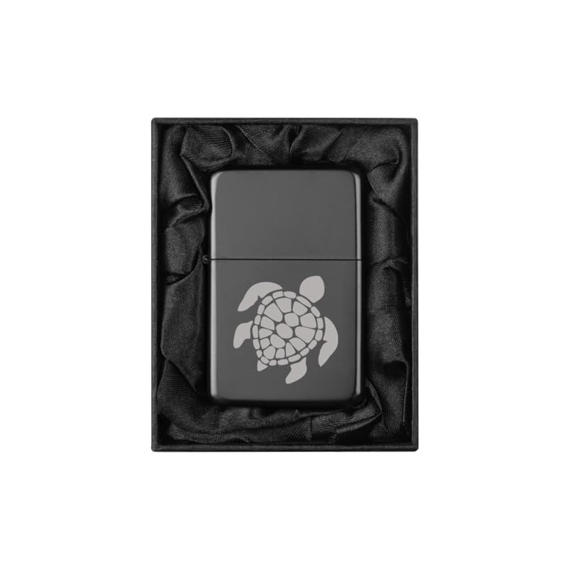 ROLYAD Lighter in Black Silk Lined Gift Box Sea Turtle